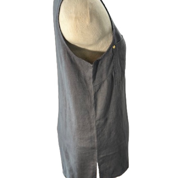 Sleeveless 100% Linen High/Low Tunic Ellen Tracy Size Small - Picture 4 of 10